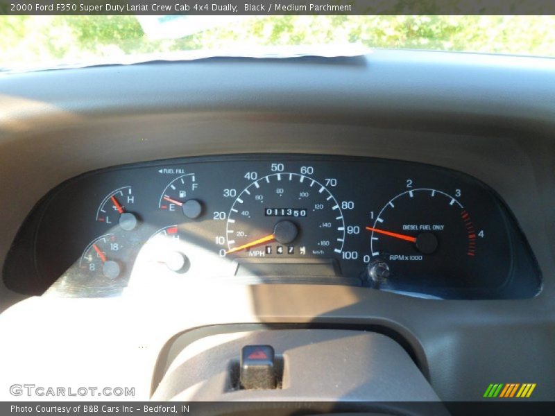 Black / Medium Parchment 2000 Ford F350 Super Duty Lariat Crew Cab 4x4 Dually