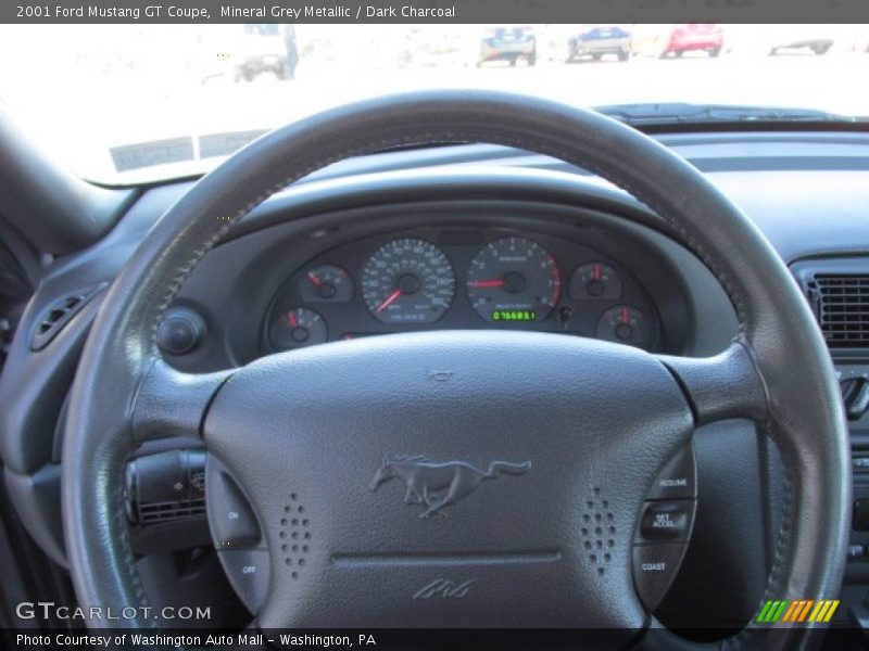 Mineral Grey Metallic / Dark Charcoal 2001 Ford Mustang GT Coupe
