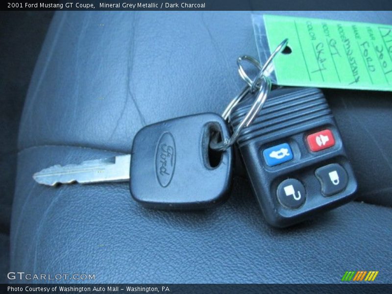 Mineral Grey Metallic / Dark Charcoal 2001 Ford Mustang GT Coupe