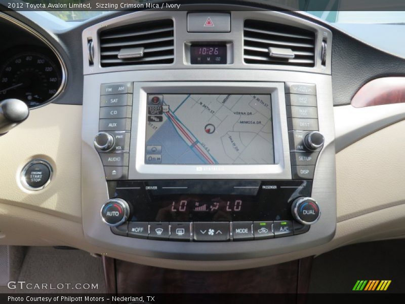 Sizzling Crimson Mica / Ivory 2012 Toyota Avalon Limited