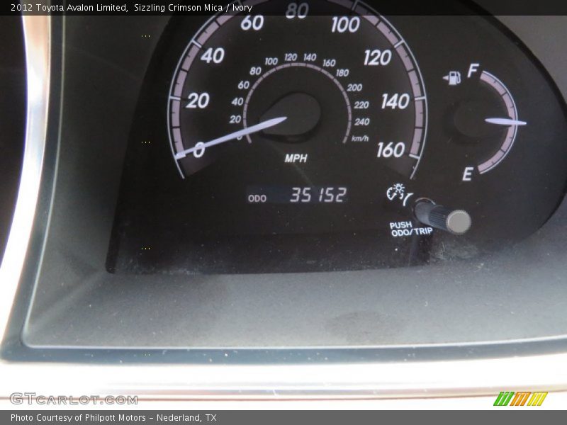 Sizzling Crimson Mica / Ivory 2012 Toyota Avalon Limited