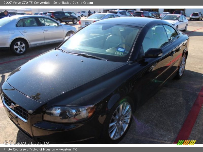 Solid Black / Calcite Cream 2007 Volvo C70 T5 Convertible