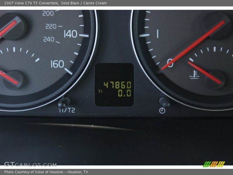 Solid Black / Calcite Cream 2007 Volvo C70 T5 Convertible