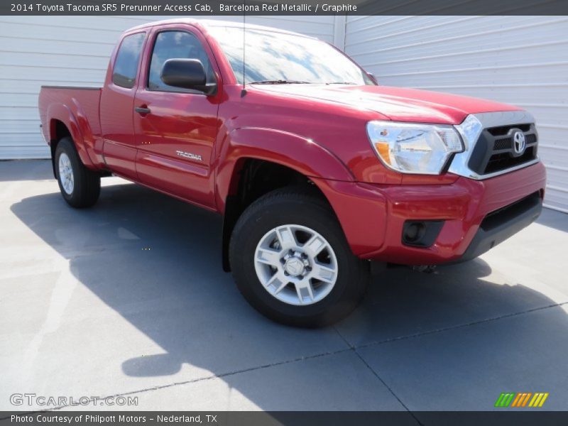 Barcelona Red Metallic / Graphite 2014 Toyota Tacoma SR5 Prerunner Access Cab