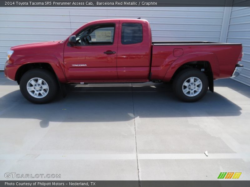 Barcelona Red Metallic / Graphite 2014 Toyota Tacoma SR5 Prerunner Access Cab