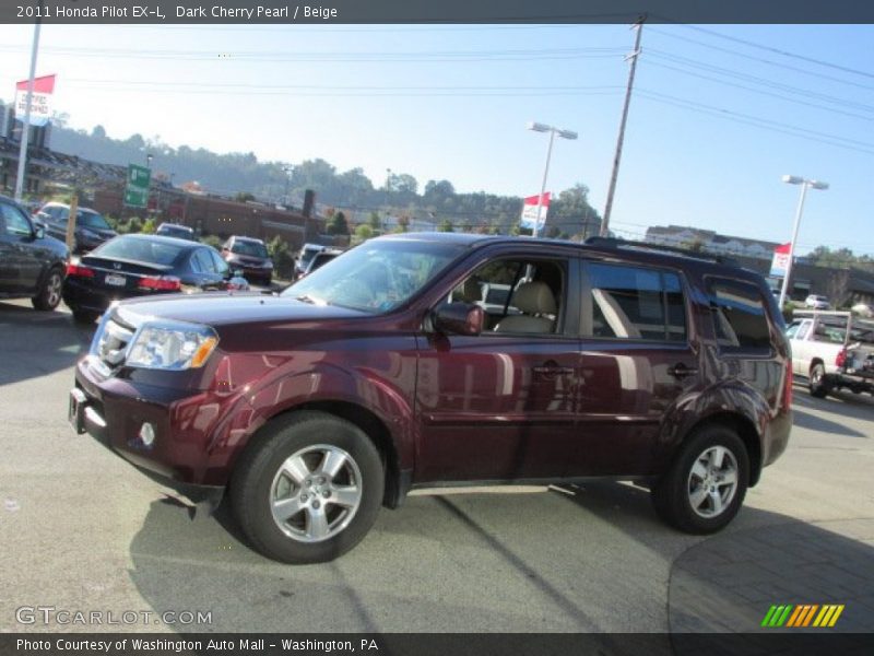 Dark Cherry Pearl / Beige 2011 Honda Pilot EX-L