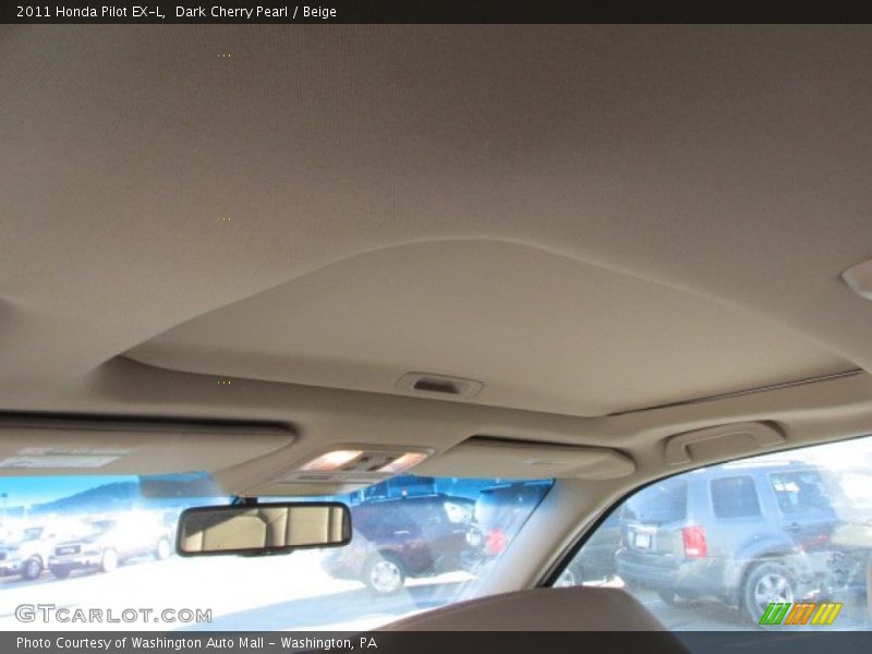 Dark Cherry Pearl / Beige 2011 Honda Pilot EX-L