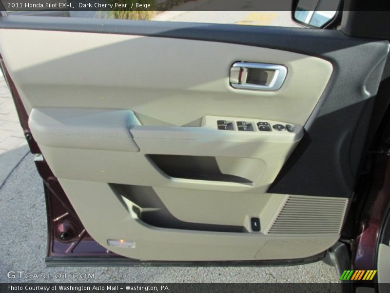 Dark Cherry Pearl / Beige 2011 Honda Pilot EX-L