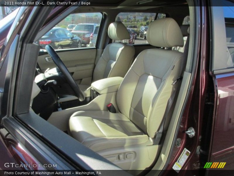 Dark Cherry Pearl / Beige 2011 Honda Pilot EX-L
