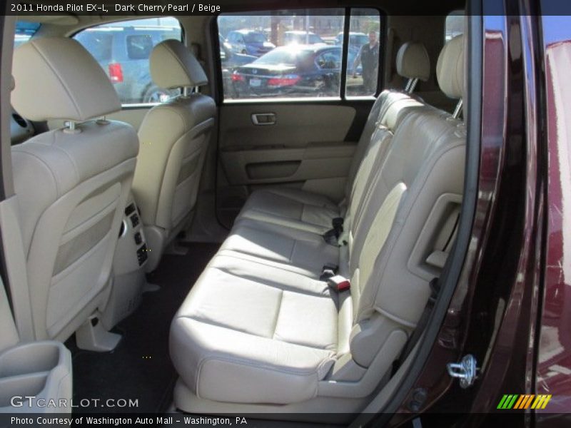Dark Cherry Pearl / Beige 2011 Honda Pilot EX-L