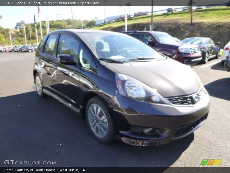 Midnight Plum Pearl / Sport Black 2013 Honda Fit Sport
