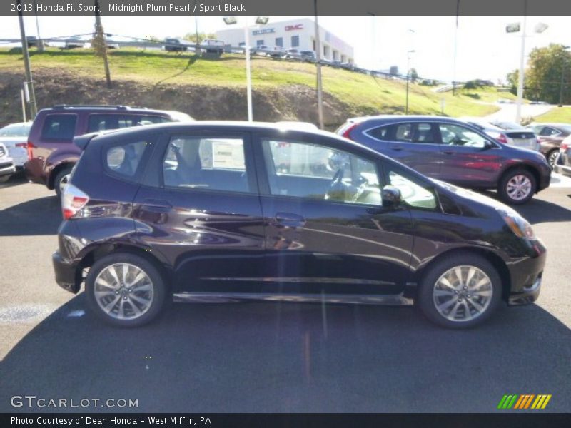 Midnight Plum Pearl / Sport Black 2013 Honda Fit Sport