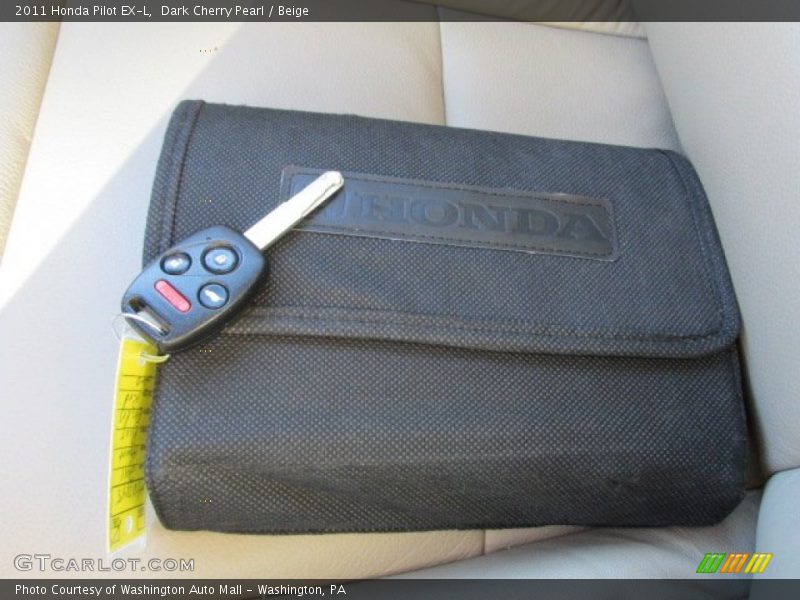 Dark Cherry Pearl / Beige 2011 Honda Pilot EX-L