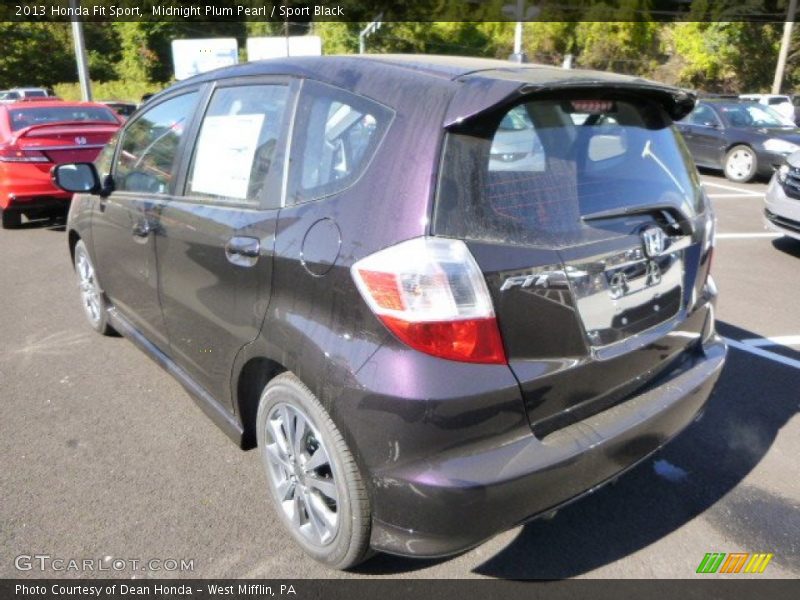 Midnight Plum Pearl / Sport Black 2013 Honda Fit Sport