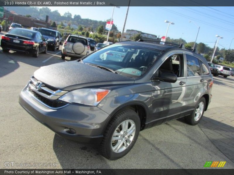 Polished Metal Metallic / Black 2010 Honda CR-V EX AWD