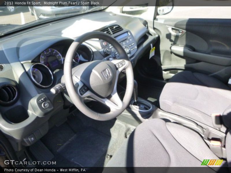 Midnight Plum Pearl / Sport Black 2013 Honda Fit Sport