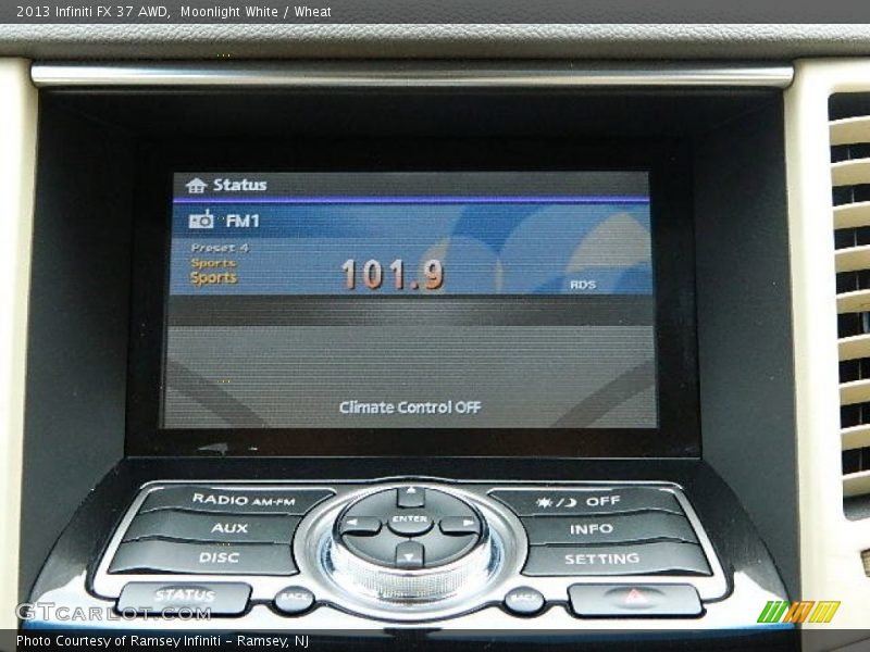 Moonlight White / Wheat 2013 Infiniti FX 37 AWD