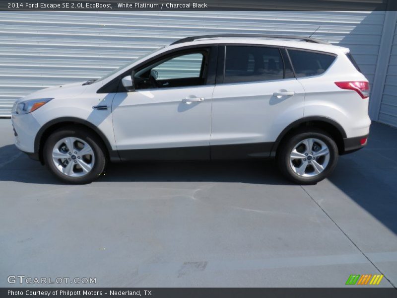 White Platinum / Charcoal Black 2014 Ford Escape SE 2.0L EcoBoost