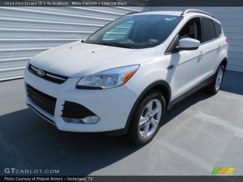 White Platinum / Charcoal Black 2014 Ford Escape SE 2.0L EcoBoost
