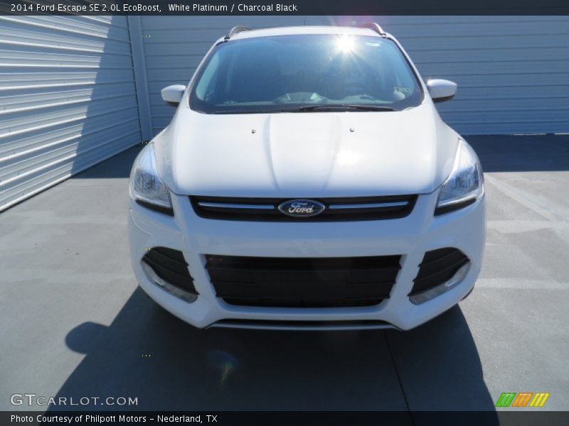 White Platinum / Charcoal Black 2014 Ford Escape SE 2.0L EcoBoost