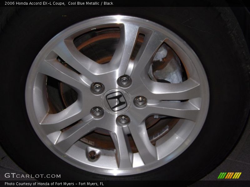 Cool Blue Metallic / Black 2006 Honda Accord EX-L Coupe