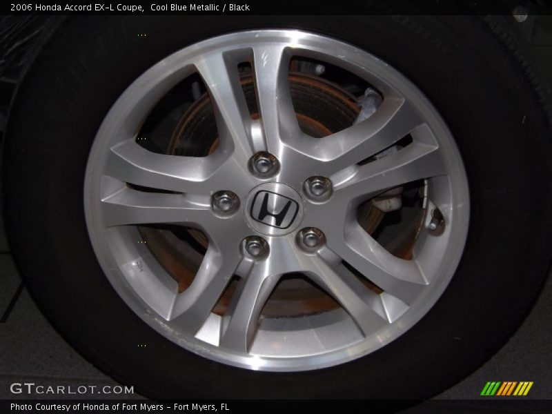 Cool Blue Metallic / Black 2006 Honda Accord EX-L Coupe