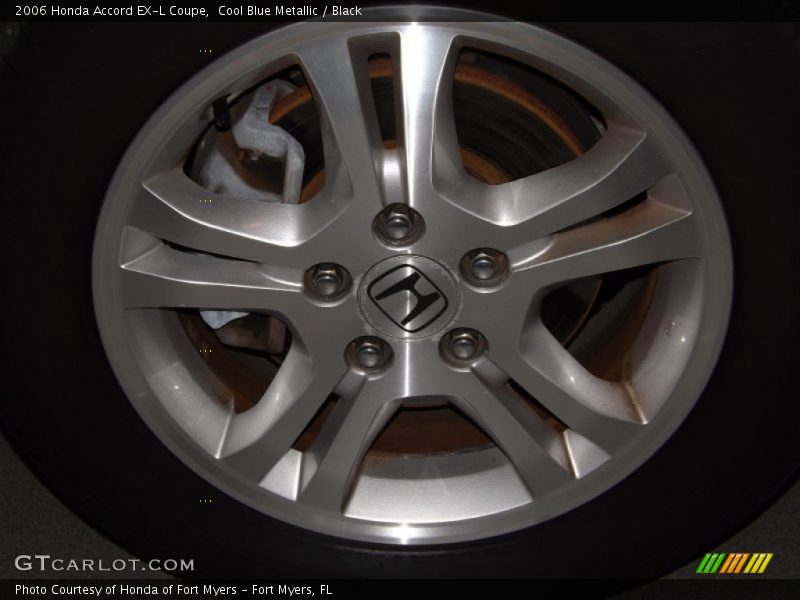Cool Blue Metallic / Black 2006 Honda Accord EX-L Coupe