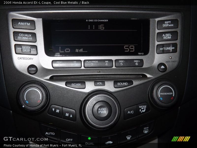 Controls of 2006 Accord EX-L Coupe