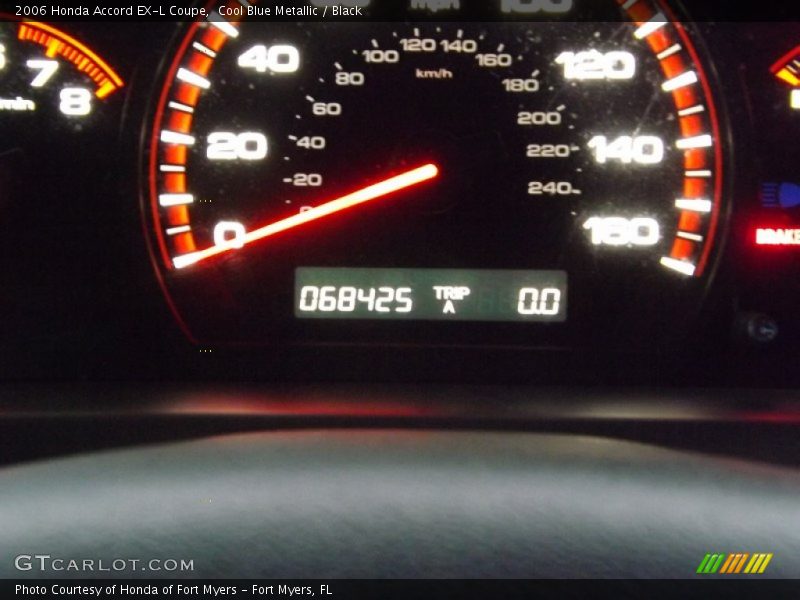 Cool Blue Metallic / Black 2006 Honda Accord EX-L Coupe