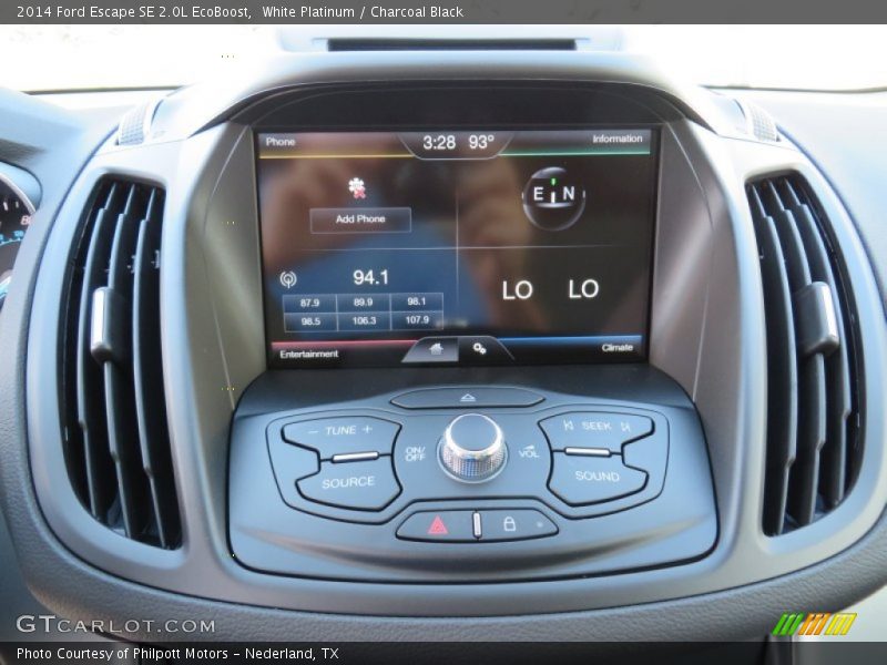 White Platinum / Charcoal Black 2014 Ford Escape SE 2.0L EcoBoost