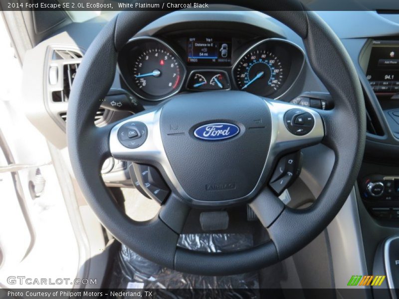 White Platinum / Charcoal Black 2014 Ford Escape SE 2.0L EcoBoost