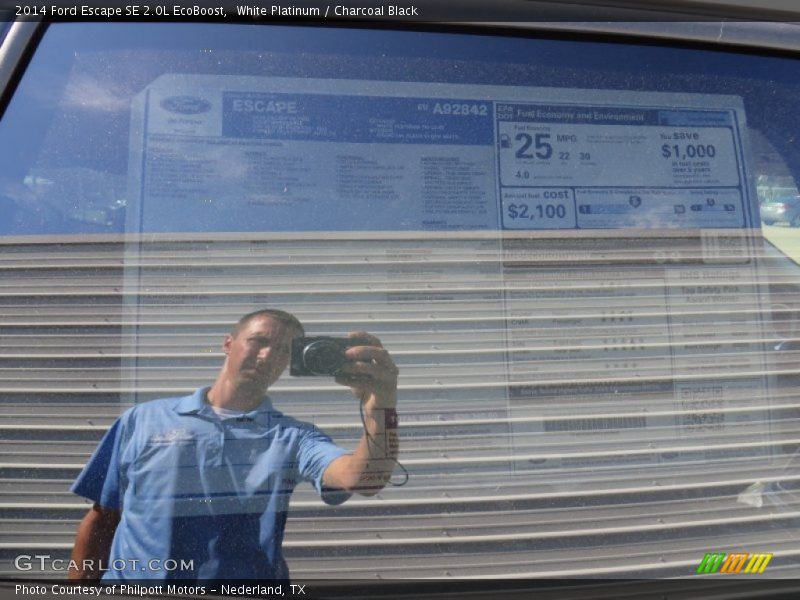 White Platinum / Charcoal Black 2014 Ford Escape SE 2.0L EcoBoost