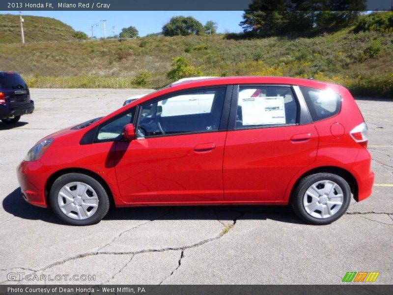 Milano Red / Gray 2013 Honda Fit