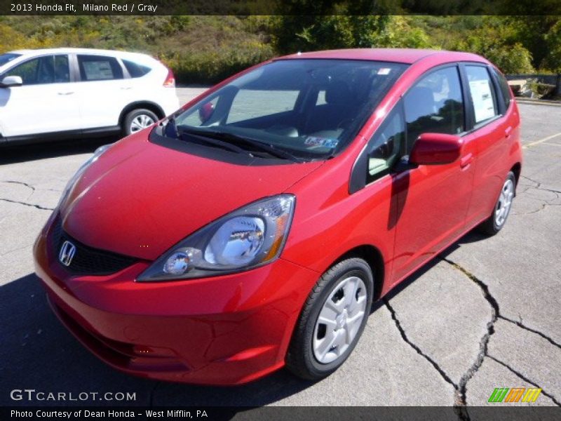 Milano Red / Gray 2013 Honda Fit