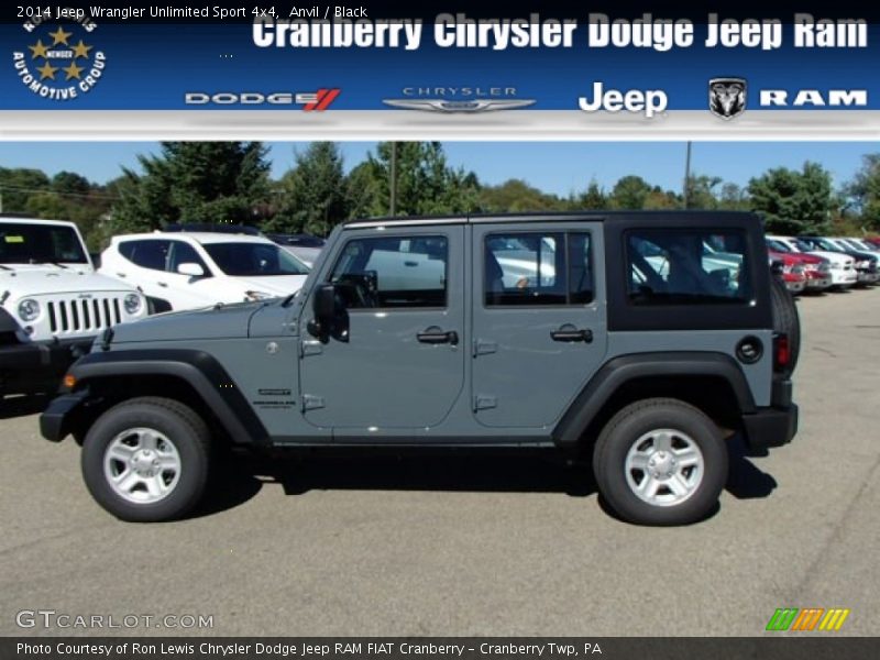 Anvil / Black 2014 Jeep Wrangler Unlimited Sport 4x4