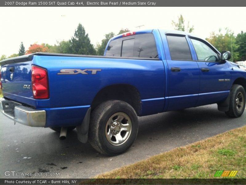 Electric Blue Pearl / Medium Slate Gray 2007 Dodge Ram 1500 SXT Quad Cab 4x4