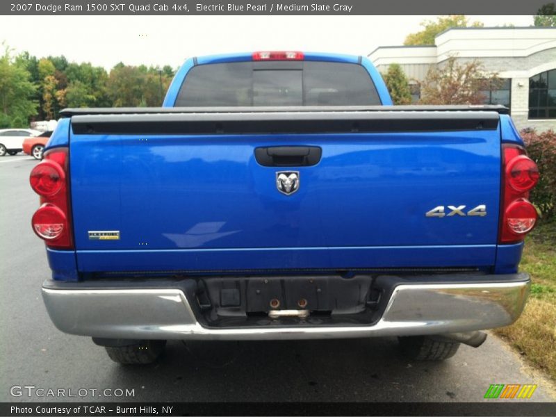 Electric Blue Pearl / Medium Slate Gray 2007 Dodge Ram 1500 SXT Quad Cab 4x4