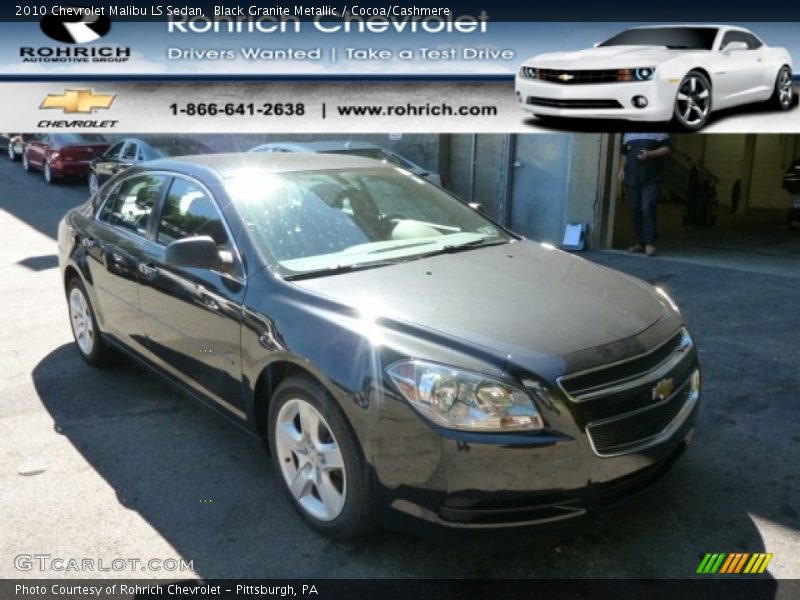 Black Granite Metallic / Cocoa/Cashmere 2010 Chevrolet Malibu LS Sedan