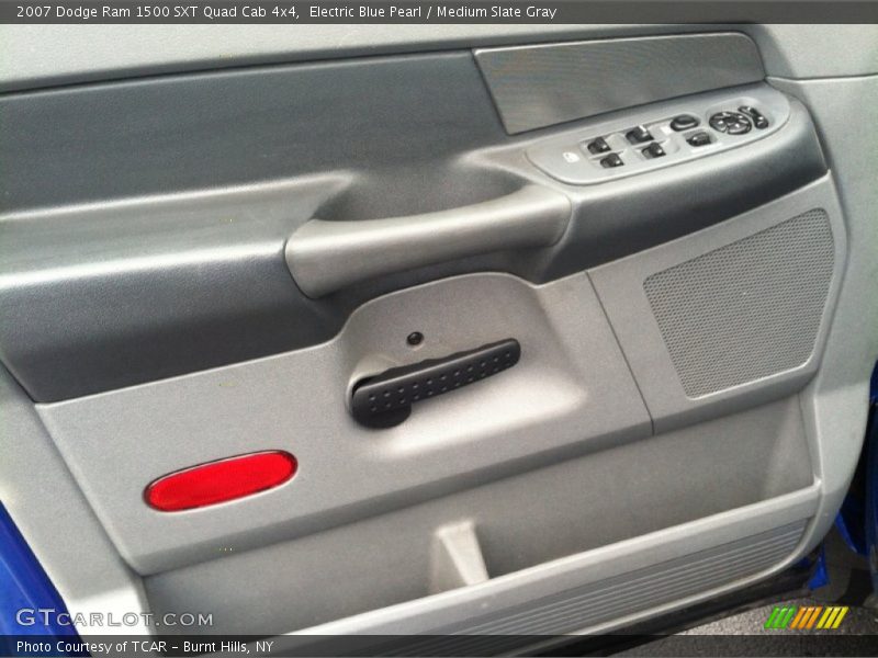 Electric Blue Pearl / Medium Slate Gray 2007 Dodge Ram 1500 SXT Quad Cab 4x4