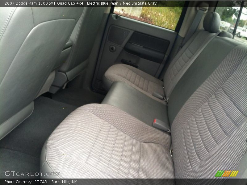 Electric Blue Pearl / Medium Slate Gray 2007 Dodge Ram 1500 SXT Quad Cab 4x4