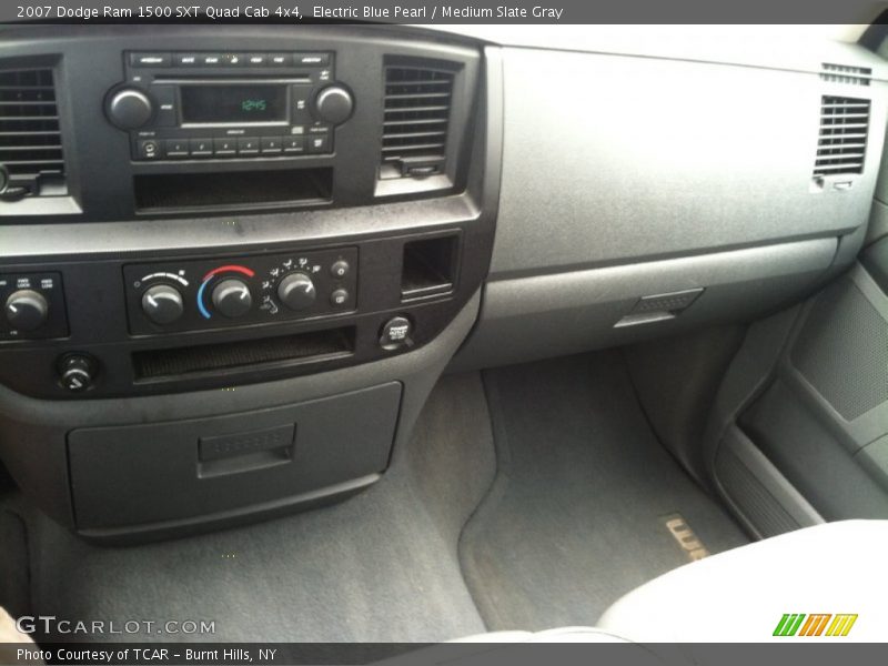 Electric Blue Pearl / Medium Slate Gray 2007 Dodge Ram 1500 SXT Quad Cab 4x4