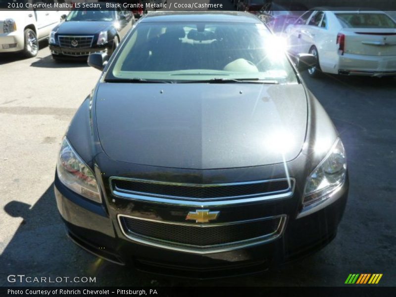 Black Granite Metallic / Cocoa/Cashmere 2010 Chevrolet Malibu LS Sedan