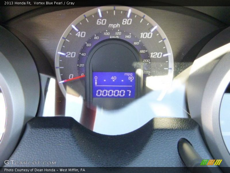 Vortex Blue Pearl / Gray 2013 Honda Fit