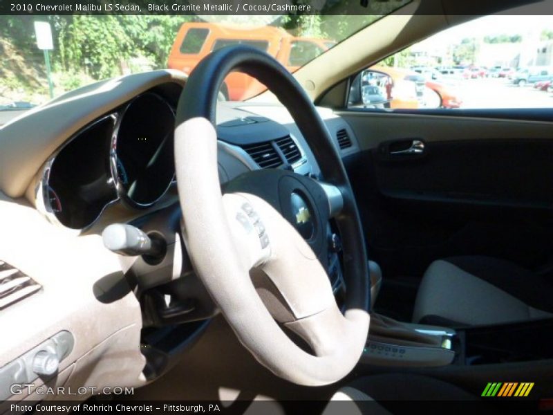 Black Granite Metallic / Cocoa/Cashmere 2010 Chevrolet Malibu LS Sedan