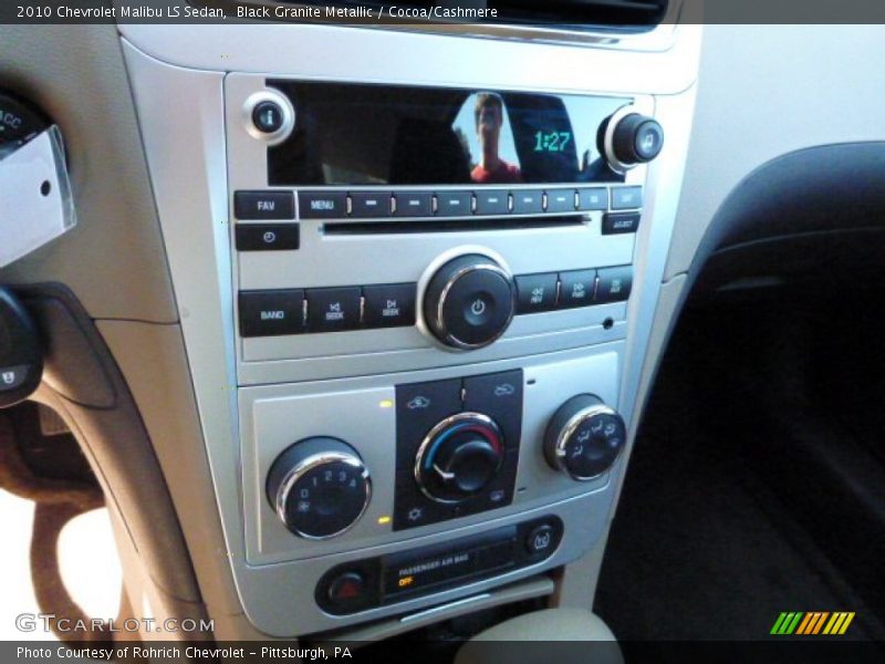 Black Granite Metallic / Cocoa/Cashmere 2010 Chevrolet Malibu LS Sedan