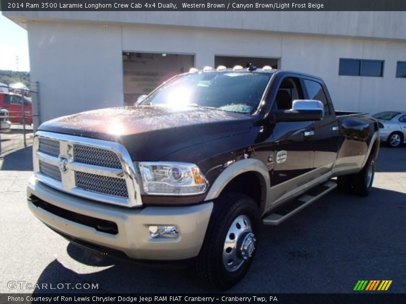 Western Brown / Canyon Brown/Light Frost Beige 2014 Ram 3500 Laramie Longhorn Crew Cab 4x4 Dually
