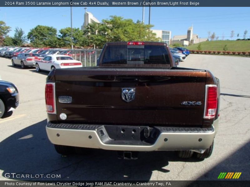 Western Brown / Canyon Brown/Light Frost Beige 2014 Ram 3500 Laramie Longhorn Crew Cab 4x4 Dually