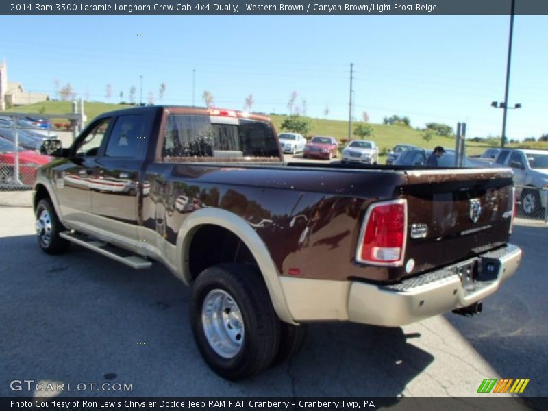 Western Brown / Canyon Brown/Light Frost Beige 2014 Ram 3500 Laramie Longhorn Crew Cab 4x4 Dually