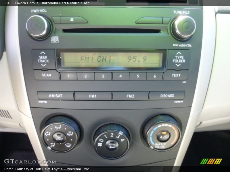 Barcelona Red Metallic / Ash 2012 Toyota Corolla