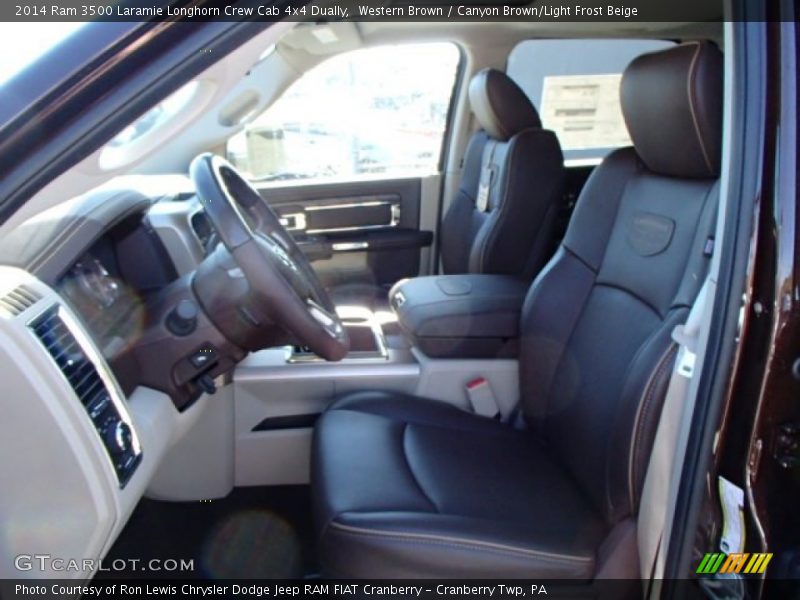 Western Brown / Canyon Brown/Light Frost Beige 2014 Ram 3500 Laramie Longhorn Crew Cab 4x4 Dually